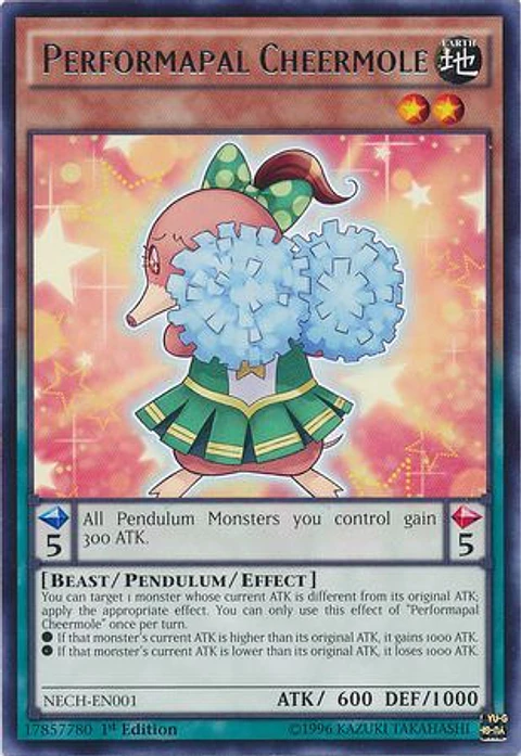 Performapal Cheermole - NECH-EN001 - Rare 