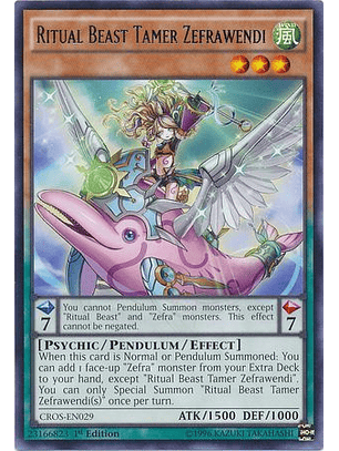 Ritual Beast Tamer Zefrawendi - CROS-EN029 - Rare