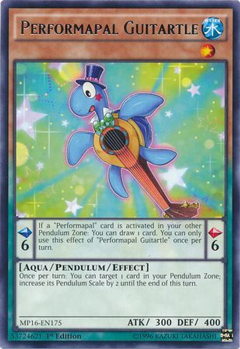Performapal Guitartle - MP16-EN175 - Rare 