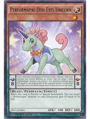 Performapal Odd-Eyes Unicorn - SHVI-EN004 - Rare
