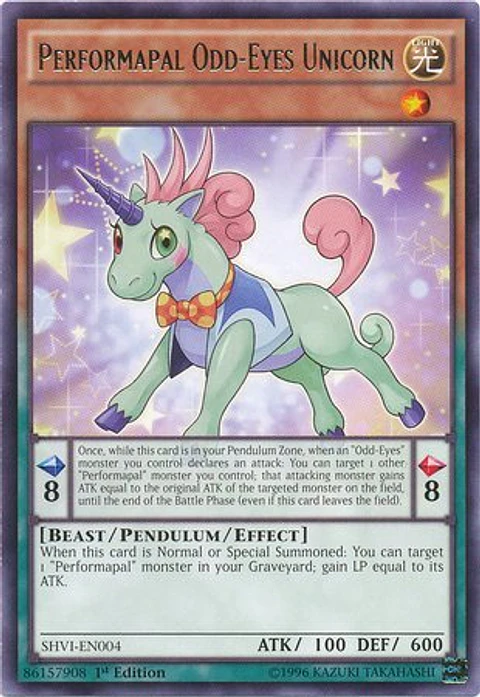 Performapal Odd-Eyes Unicorn - SHVI-EN004 - Rare