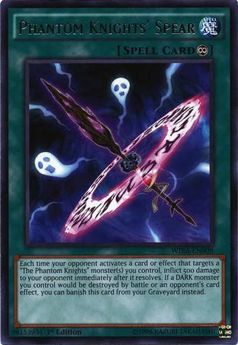 Phantom Knights' Spear - WIRA-EN008 - Rare 