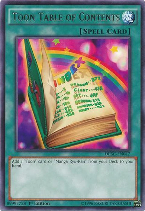 Toon Table of Contents - DPBC-EN047 - Rare 