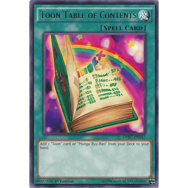 Toon Table of Contents - DPBC-EN047 - Rare 