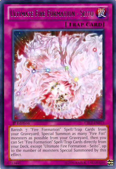 Ultimate Fire Formation - Seito - CBLZ-EN073 - Rare 1