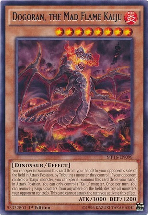 Dogoran, the Mad Flame Kaiju - MP16-EN098 - Rare 