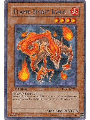 Flame Spirit Ignis - LODT-EN087 - Rare