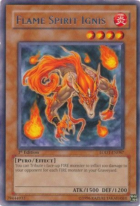 Flame Spirit Ignis - LODT-EN087 - Rare