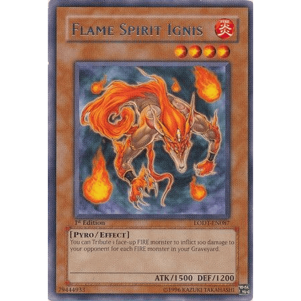 Flame Spirit Ignis - LODT-EN087 - Rare