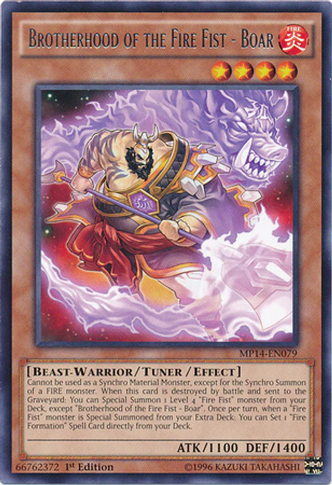 Brotherhood of the Fire Fist - Boar - JOTL-EN026 - Rare