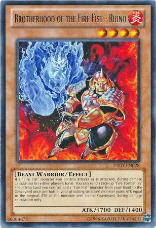 Brotherhood of the Fire Fist - Rhino - LTGY-EN028 - Rare 1