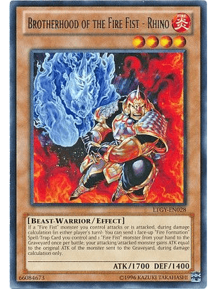Brotherhood of the Fire Fist - Rhino - LTGY-EN028 - Rare