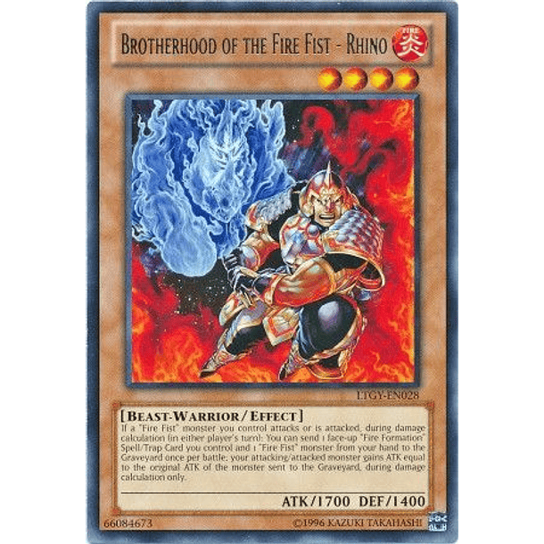 Brotherhood of the Fire Fist - Rhino - LTGY-EN028 - Rare
