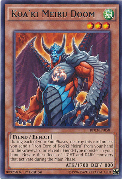 Koa'ki Meiru Doom - BP03-EN058 - Rare 