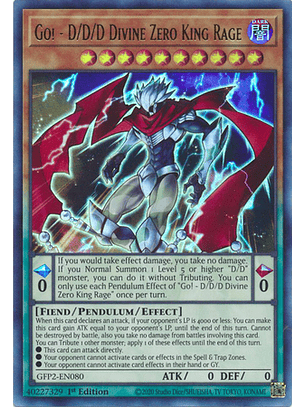 Go! - D/D/D Divine Zero King Rage - GFP2-EN080 - Ultra Rare