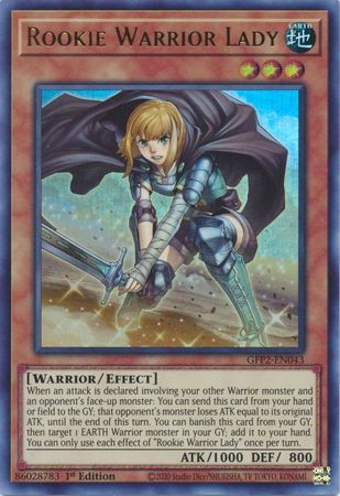 Rookie Warrior Lady - GFP2-EN043 - Ultra Rare 1