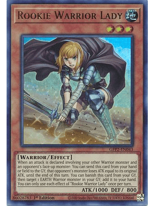Rookie Warrior Lady - GFP2-EN043 - Ultra Rare