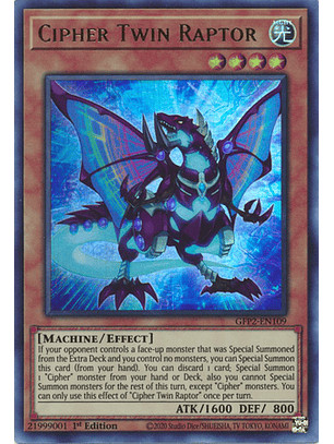 Cipher Twin Raptor - GFP2-EN109 - Ultra Rare