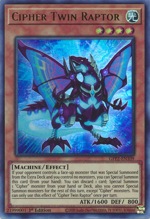 Cipher Twin Raptor - GFP2-EN109 - Ultra Rare