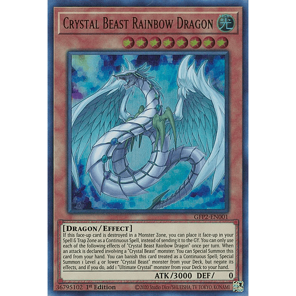 Crystal Beast Rainbow Dragon - GFP2-EN001 - Ultra Rare
