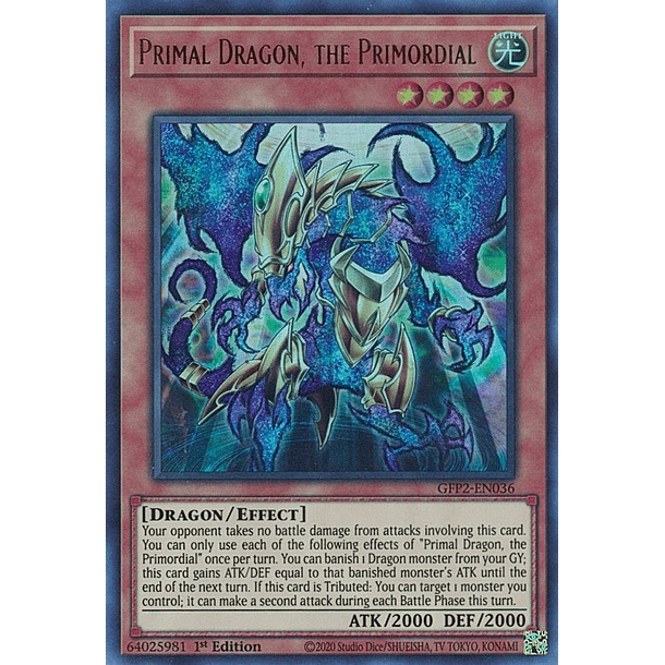 Primal Dragon, the Primordial - GFP2-EN036 - Ultra Rare