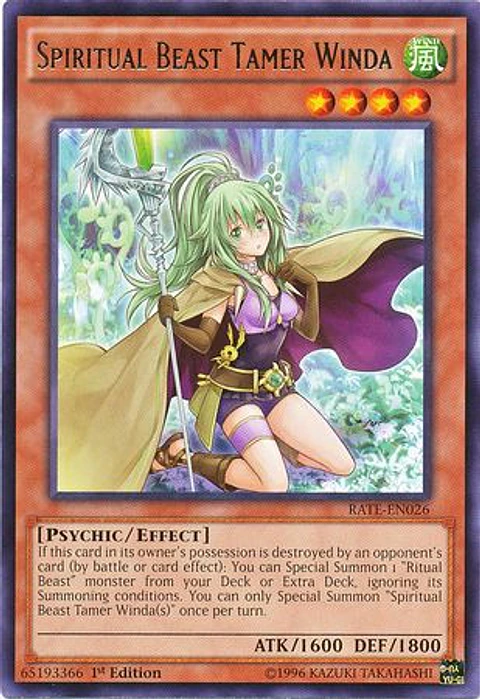 Spiritual Beast Tamer Winda - RATE-EN026 - Rare (español)