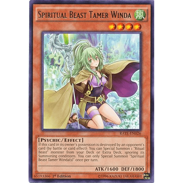 Spiritual Beast Tamer Winda - RATE-EN026 - Rare (español)