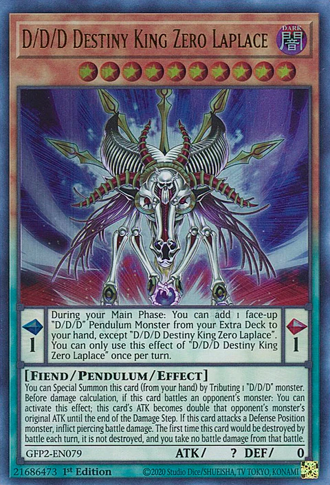D/D/D Destiny King Zero Laplace - GFP2-EN079 - Ultra Rare