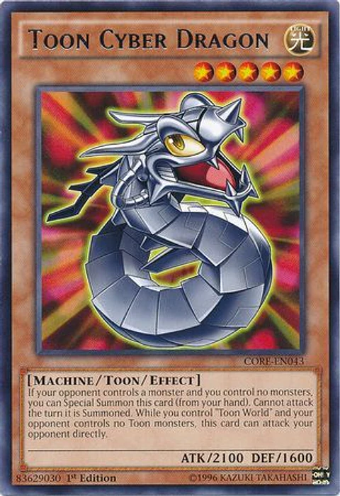 Toon Cyber Dragon - CORE-EN043 - Rare 