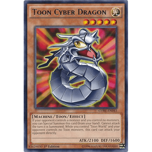 Toon Cyber Dragon - CORE-EN043 - Rare 