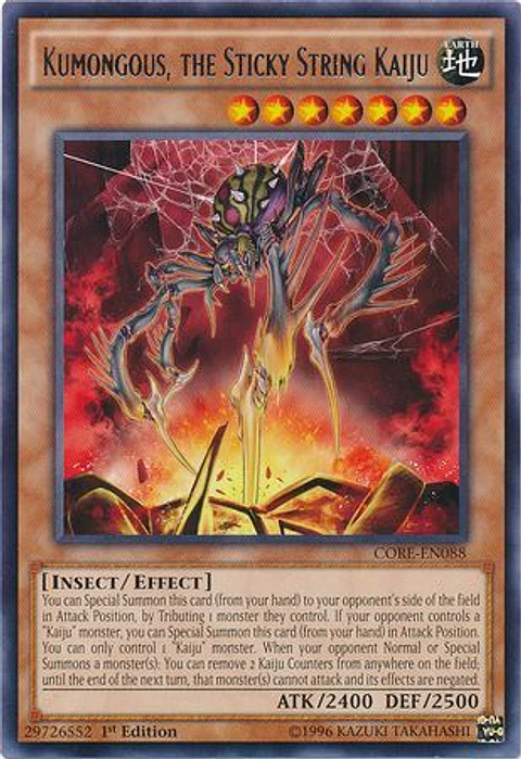 Kumongous, the Sticky String Kaiju - CORE-EN088 - Rare 
