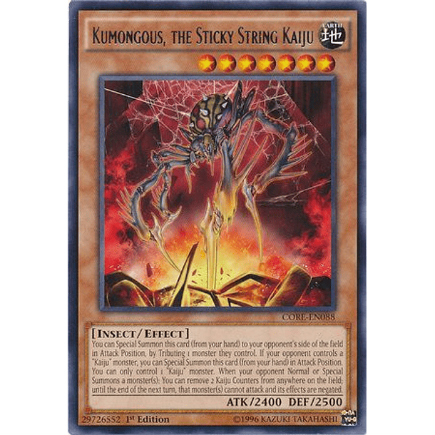 Kumongous, the Sticky String Kaiju - CORE-EN088 - Rare 