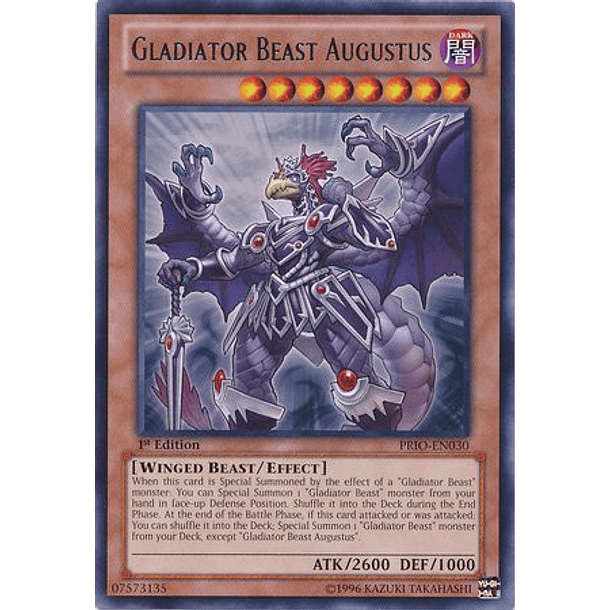 Gladiator Beast Augustus - PRIO-EN030 - Rare 
