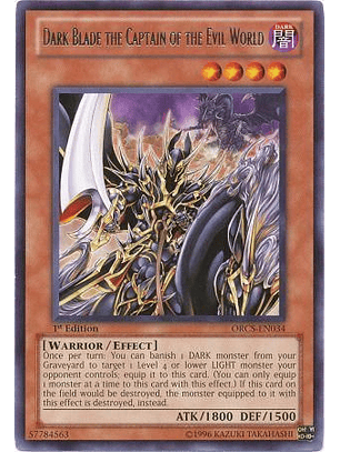Dark Blade the Captain of the Evil World - ORCS-EN034 - Rare 