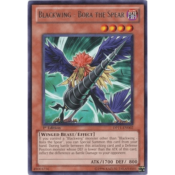 Blackwing - Bora the Spear - DP11-EN002 - Rare
