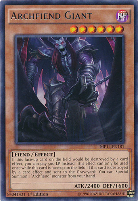 Archfiend Giant - SHSP-EN083 - Rare 