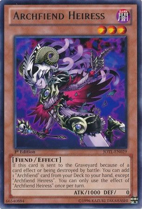 Archfiend Heiress - JOTL-EN029 - Rare 