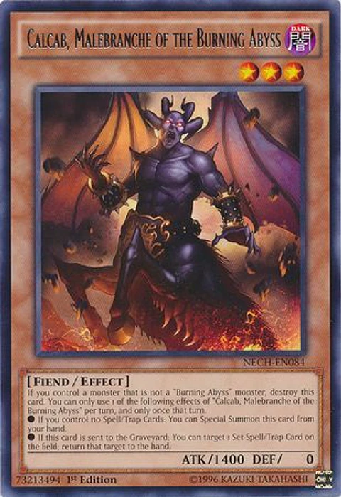 Calcab, Malebranche of the Burning Abyss - NECH-EN084 - Rare 
