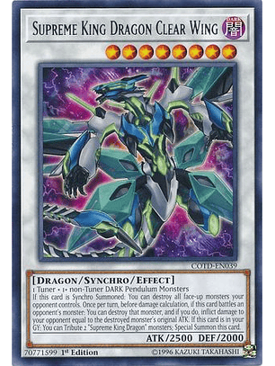 Supreme King Dragon Clear Wing - COTD-EN039 - Rare 