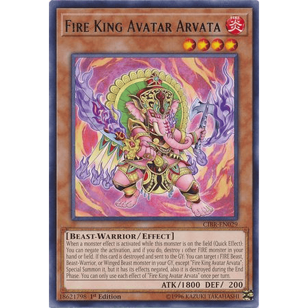 Fire King Avatar Arvata - CIBR-EN029 - Rare
