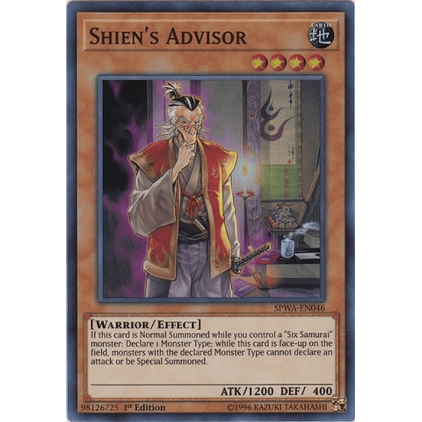 Shien's Advisor - SPWA-EN046 - Super Rare 