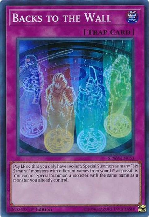 Backs to the Wall - SPWA-EN053 - Super Rare 