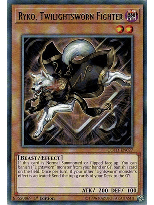 Ryko, Twilightsworn Fighter - COTD-EN027 - Rare 