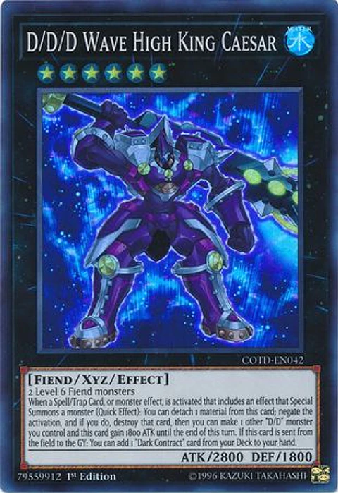 D/D/D Wave High King Caesar - COTD-EN042 - Super Rare 
