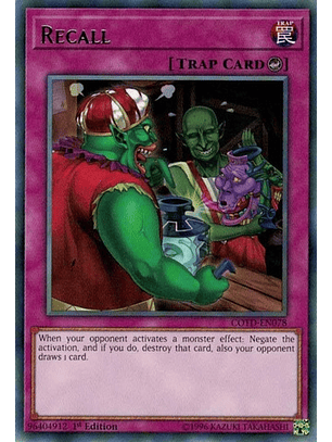 Recall - COTD-EN078 - Rare