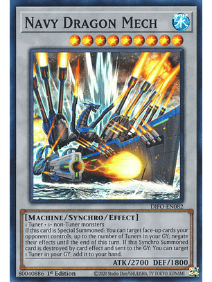 Navy Dragon Mech - DIFO-EN082 - Super Rare 