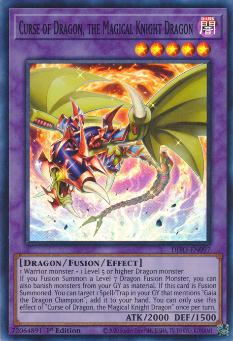 Curse of Dragon, the Magical Knight Dragon - DIFO-EN097 - Super Rare 1