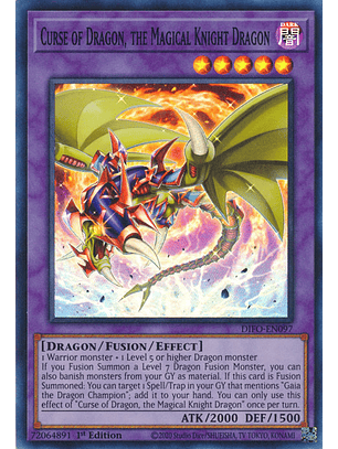 Curse of Dragon, the Magical Knight Dragon - DIFO-EN097 - Super Rare
