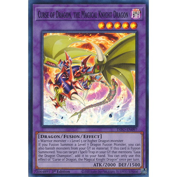 Curse of Dragon, the Magical Knight Dragon - DIFO-EN097 - Super Rare