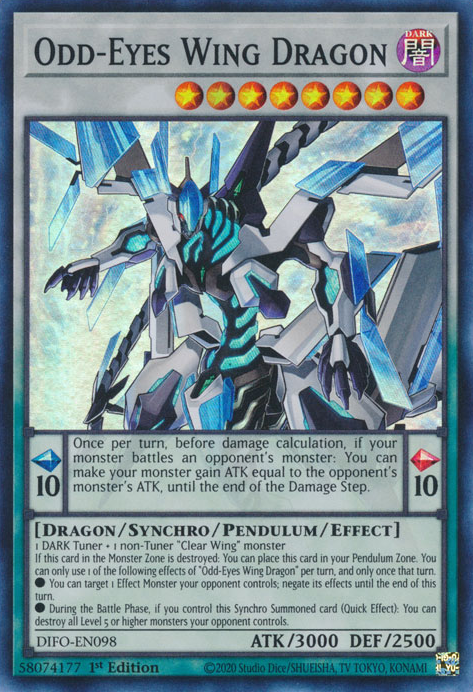 Odd-Eyes Wing Dragon - DIFO-EN098 - Super Rare 1